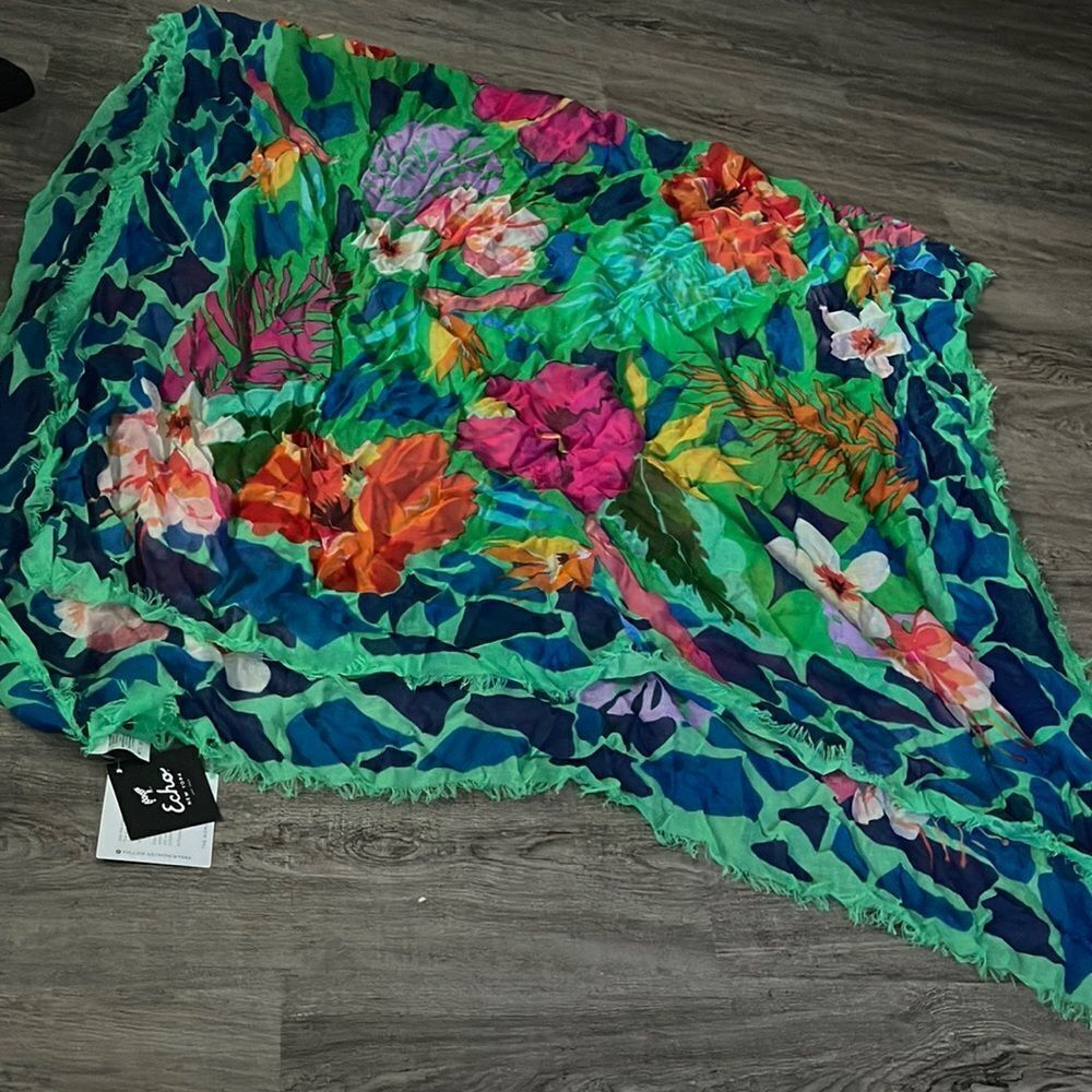 Floral Cotton/Viscose Scarf Echo Design NEW